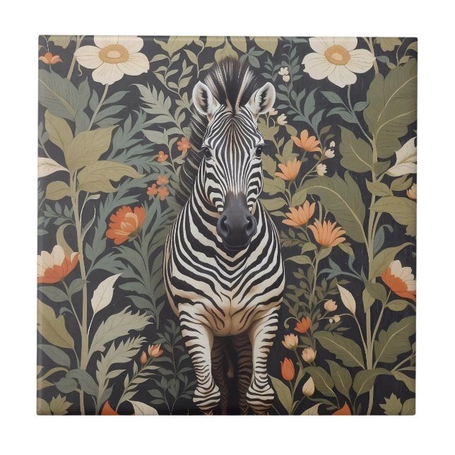 Carreau Jungle Zebra Floral (Devant)