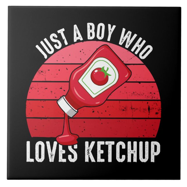Carreau Juste un garçon qui aime le ketchup (Devant)