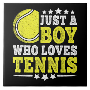 Carreau Juste un garçon qui aime le tennis amateur de tenn