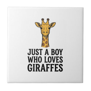 Carreau Juste un garçon qui aime les girafes T-shirt giraf