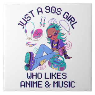 Carreau Juste une fille des années 90 qui aime la musique