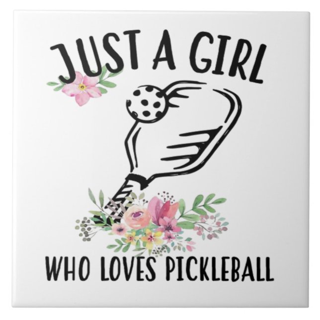 Carreau Juste une fille qui adore Pickleball (Devant)