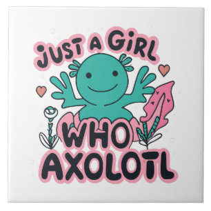Carreau juste une fille qui aime Axolotl