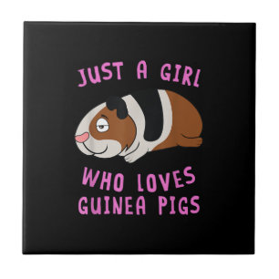 Carreau Juste Une Fille Qui Aime La Guinée Cochon Animal S