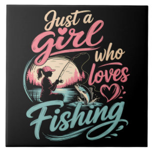 Carreau Juste Une Fille Qui Aime La Pêche