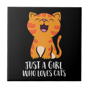 Carreau Juste une fille qui aime les chats Pullover