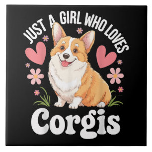 Carreau Juste une fille qui aime les Corgis