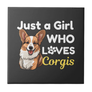 Carreau Juste une fille qui aime les Corgis