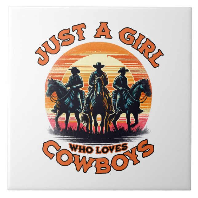 Carreau Juste une fille qui aime les cowboys (Devant)