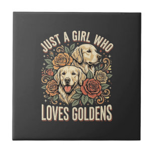 Carreau Juste une fille qui aime les Goldens