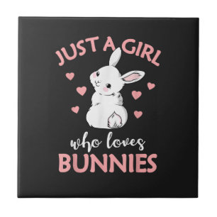 Carreau Juste Une Fille Qui Aime Les Lapins Lapin