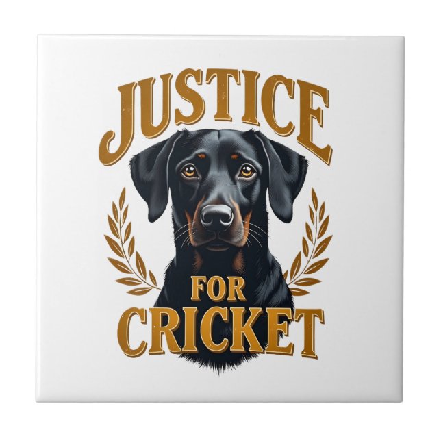 Carreau Justice pour Cricket Typographie Mémorial de Chien (Devant)