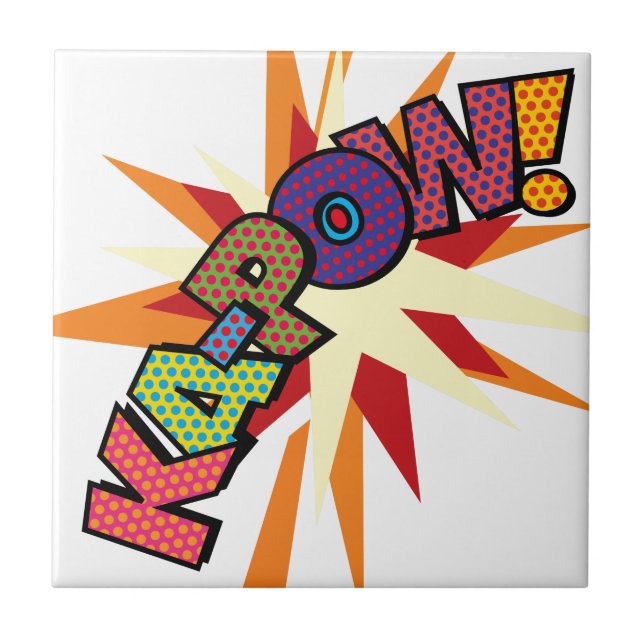 Carreau KA-POW Amusant Art Pop Comic Retro (Devant)