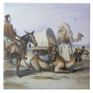 Carreau Kafila avec un chameau soutenant un Hodesh,
