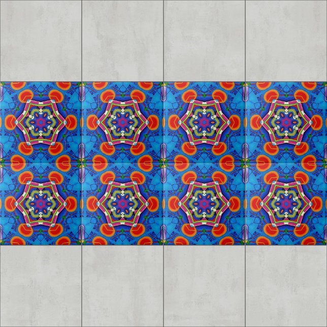 Carreau Kaleidoscope de peinture à l'huile multicolore (Créateur téléchargé)