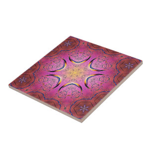 Carreau Kaleidoscope du coeur radieux