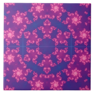 Carreau Kaleidoscope rose et bleu Gradient Flèche de neige