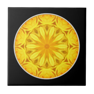Carreau Kaleidoscope rose jaune