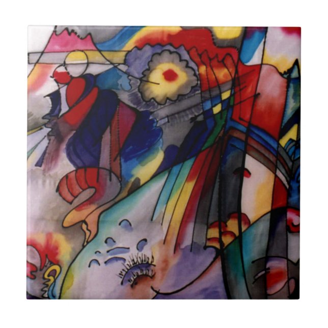 Carreau Kandinsky 1913 Peinture Abstraite (Devant)