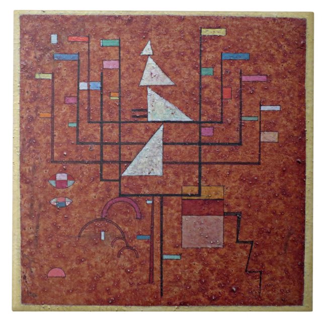 Carreau Kandinsky - Bordure jaune (Devant)