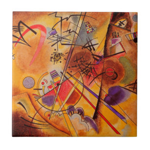 Carreau Kandinsky Brown jaune bleu rouge