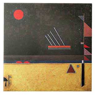Carreau Kandinsky - brunâtre, art abstrait,