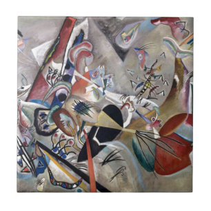 Carreau Kandinsky En Gris Oeuvre Abstraite