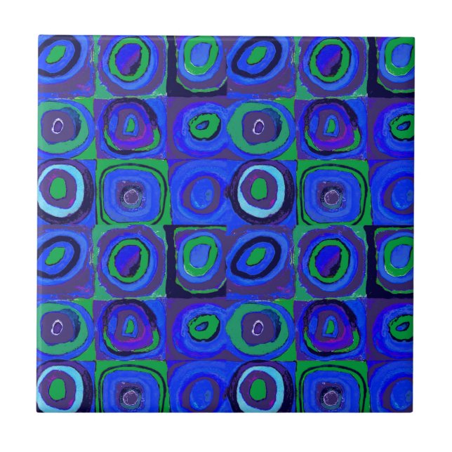 Carreau Kandinsky Farbstudie Carrés Bleus Cercle Carré  (Devant)
