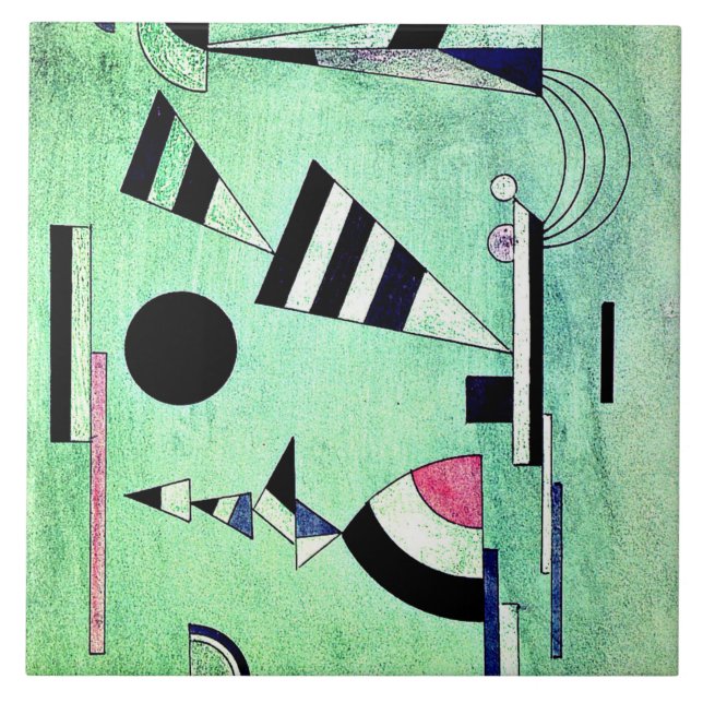 Carreau Kandinsky - Immergé dans le vert (Devant)