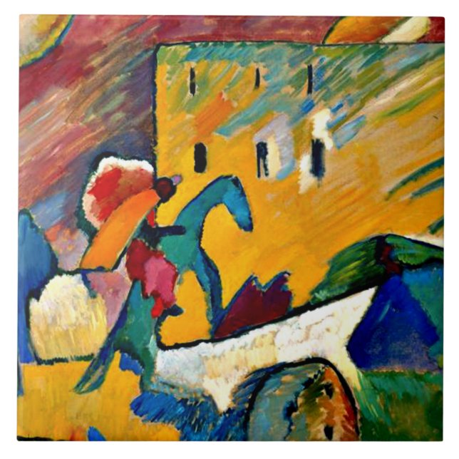 Carreau Kandinsky : Improvization 3, peinture de paysage (Devant)