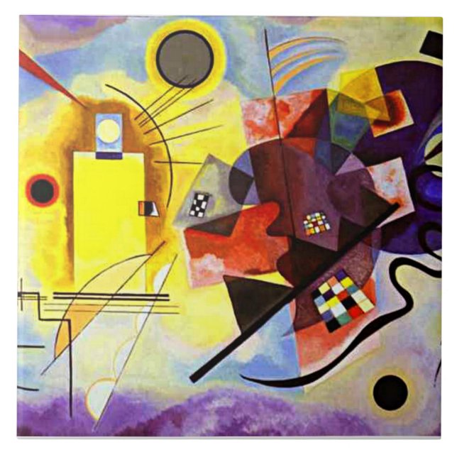 Carreau Kandinsky - Jaune-Rouge-Bleu (Devant)