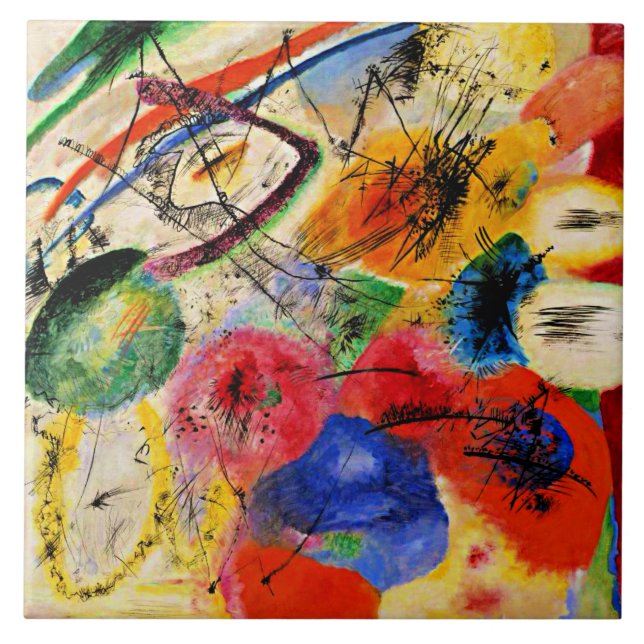 Carreau Kandinsky - Lignes noires (Devant)