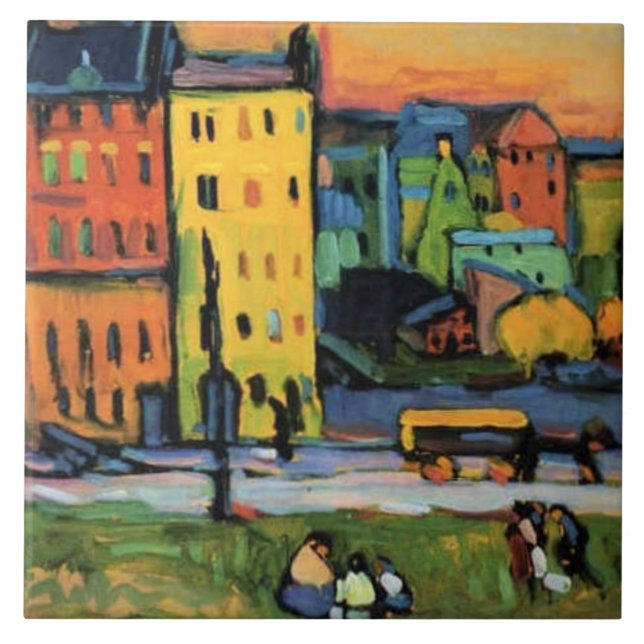 Carreau Kandinsky - Maisons à Munich, (Devant)