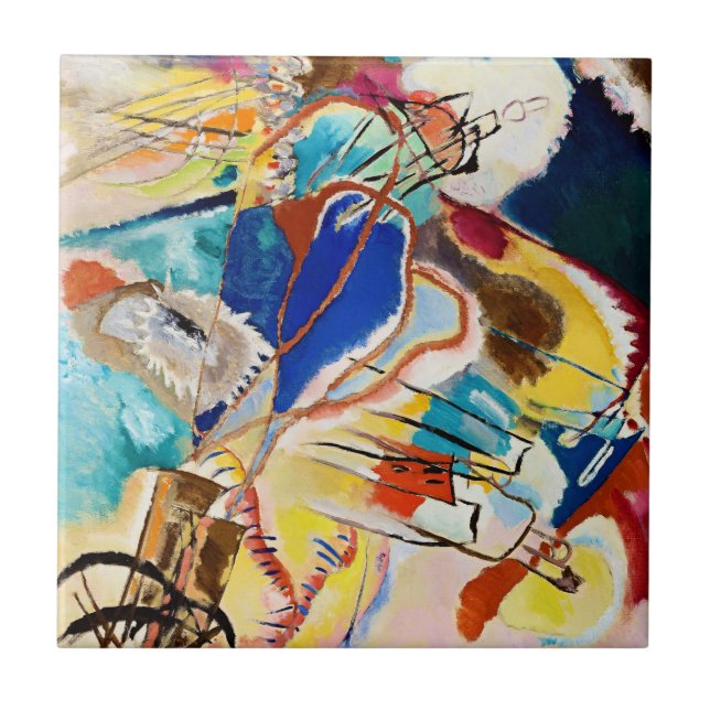 Carreau Kandinsky Moderne peinture Abstraite (Devant)