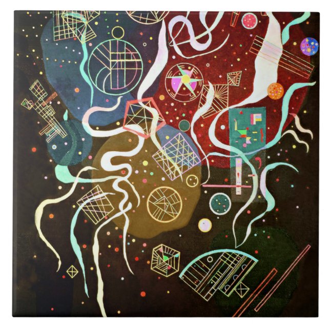 Carreau Kandinsky, Mouvement I, Carrelage en céramique (Devant)