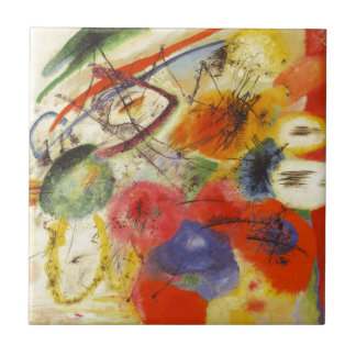 Carreau Kandinsky Noir frappe la peinture Abstraite