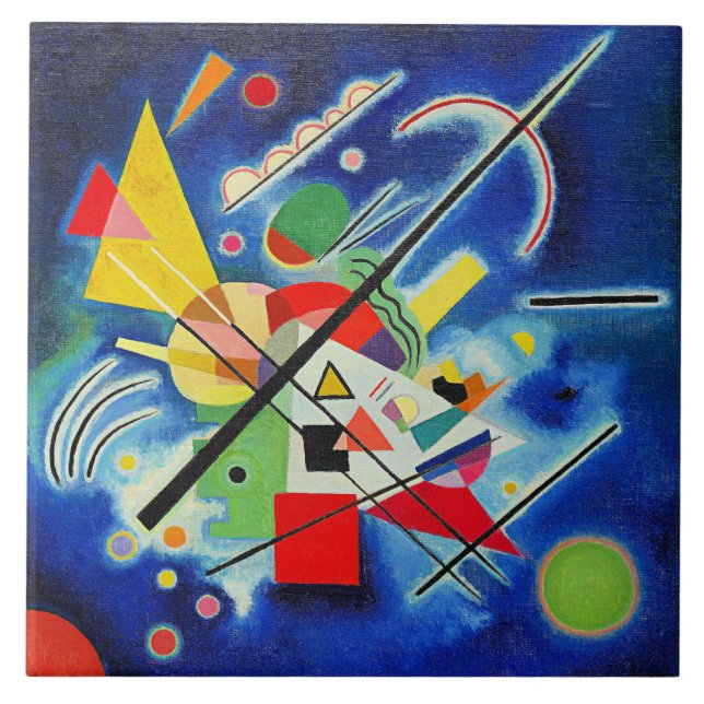 Carreau Kandinsky - Peinture Bleue,  (Devant)