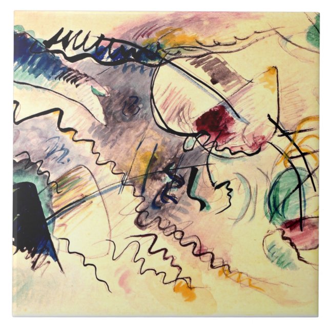 Carreau Kandinsky - Sans titre, oeuvre d'art de 1913 (Devant)