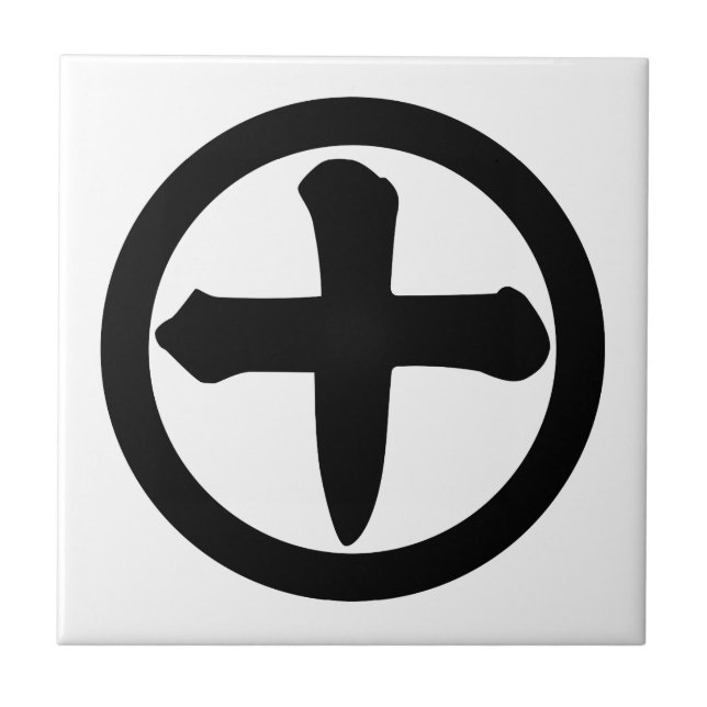 Carreau Kanji numéro dix en cercle (Devant)