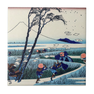 Carreau Katsushika Hokusai - Ejiri dans la province de Sur