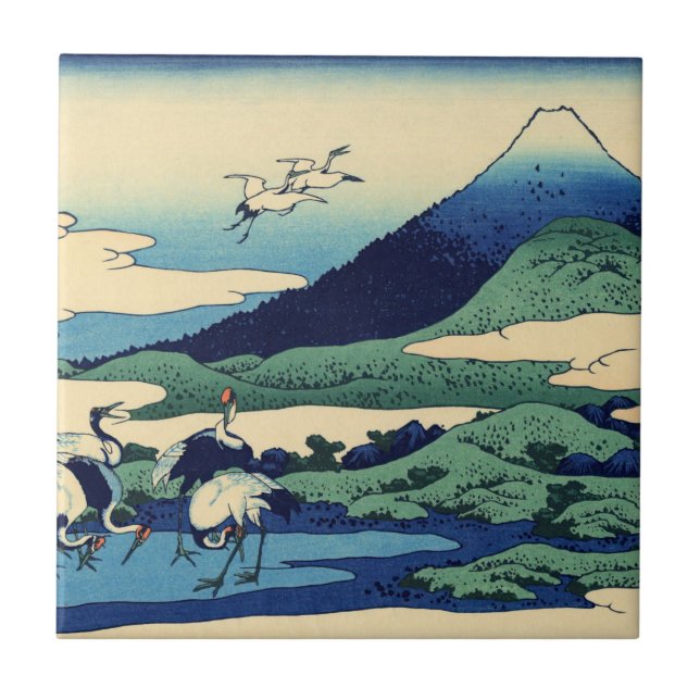 Carreau Katsushika Hokusai - Umegawa dans la province de S (Devant)