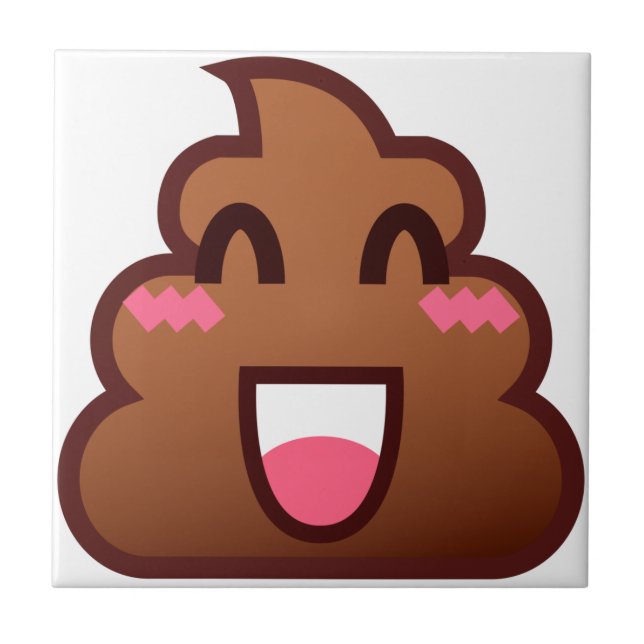 Carreau kawaii poop emojis (Devant)