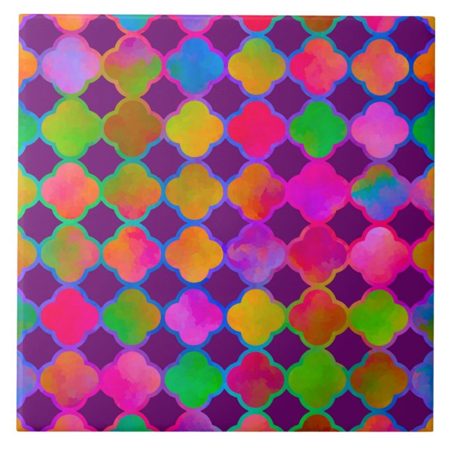Carreau Kazbar Couleur Violet Foncé (Devant)