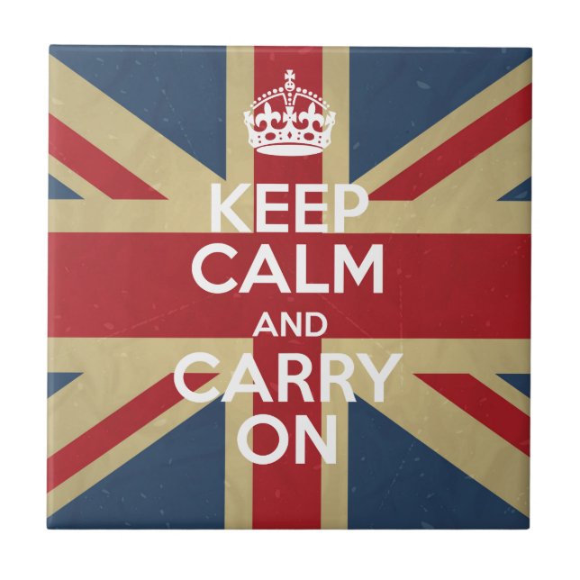 Carreau Keep Calm and Carry (Devant)