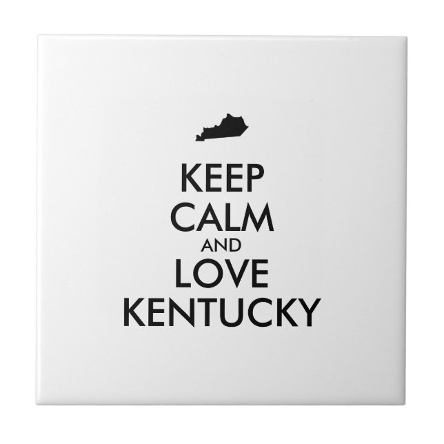Carreau KEEP CALM et LOVE KENTUCKY personnalisables (Devant)