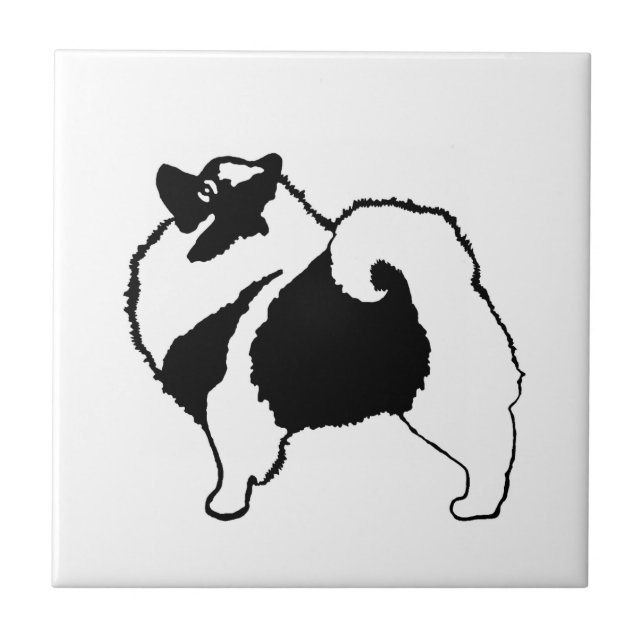 Carreau Keeshond Graphics - Cute Original Dog Art (Devant)