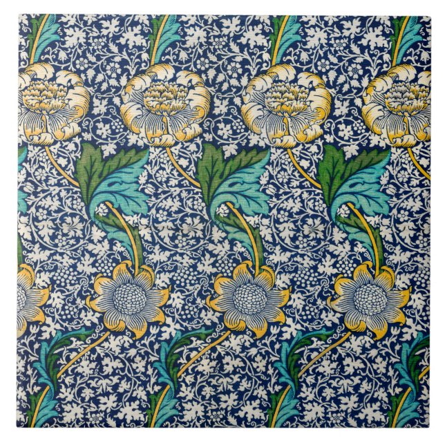 Carreau Kennet Motif (par William Morris) (Devant)