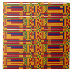 Carreau Kente Motif ethnique - Textile africain dynamique