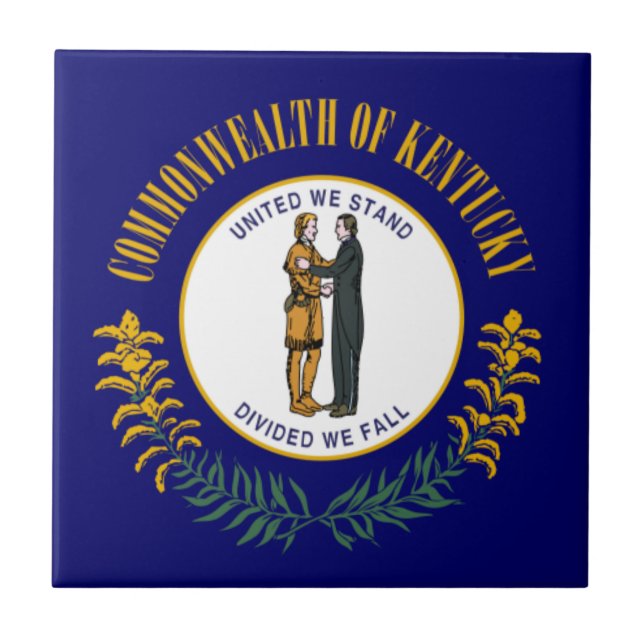 Carreau Kentucky : drapeau de l'État américain du Commonwe (Devant)