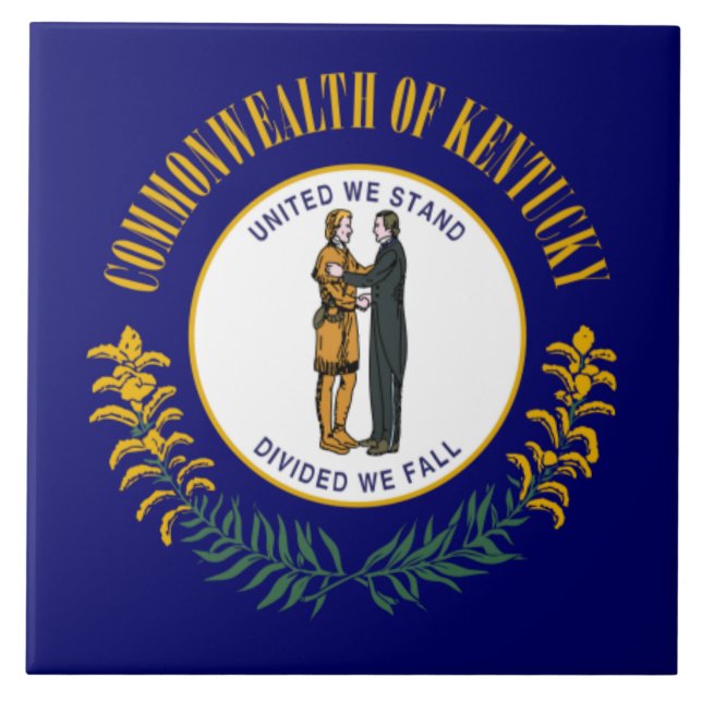 Carreau Kentucky : drapeau de l'État américain du Commonwe (Devant)